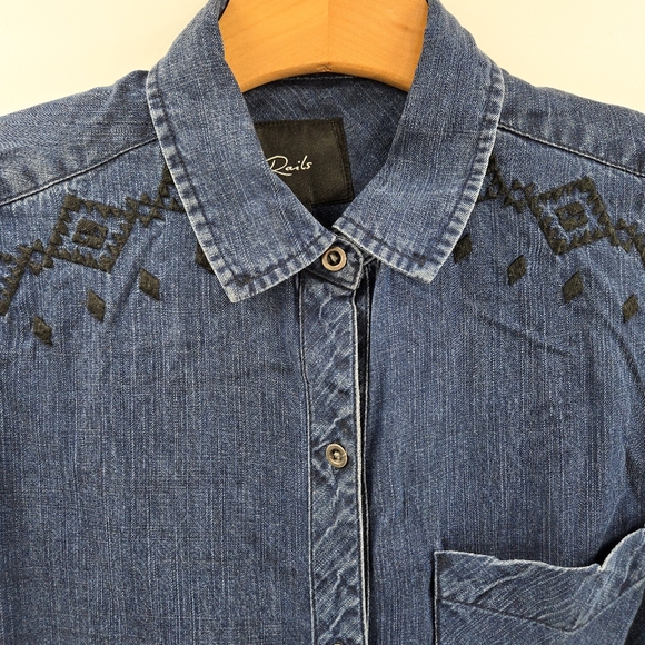 Rails‎ Ashland Dress Chambray Aztec Embroidered - Picture 9 of 16